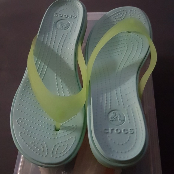 🚫 SOLD🚫 Croc Jelly Thong Heeled Wedge - Picture 4 of 6